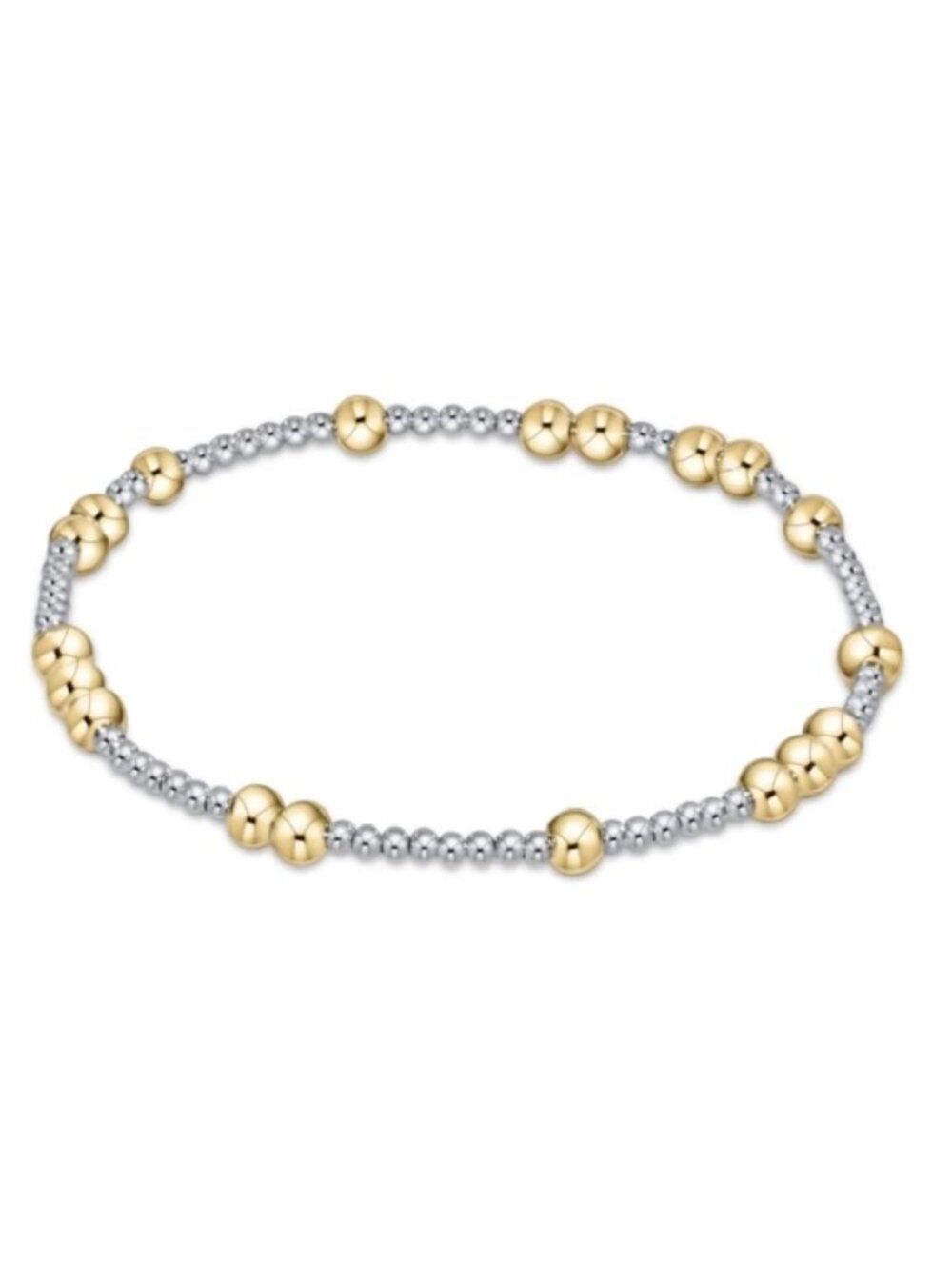 New Enewton Hope Unwritten Mix Metal Silver Gold 4mm Beads Bracelet